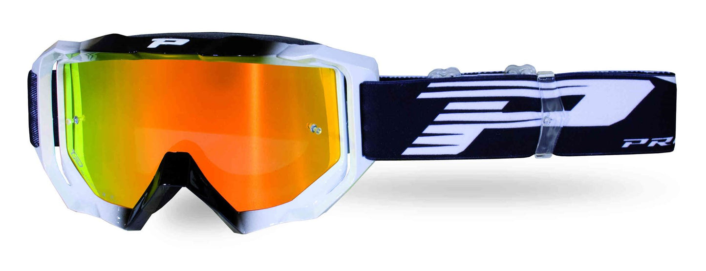 Goggles PG3200-137 FL Venom, Black/White (Lens PG3248 Red Mirrored, Antiscratch, No Fog, Anti UV) 