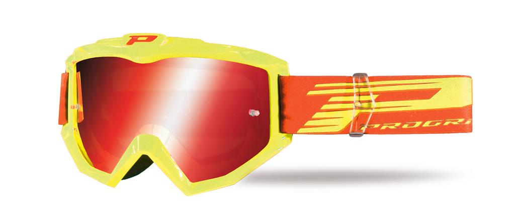 Goggles PG3201-164 FL Atzaki, Yellow Fluo (Lens PG3248 Red Mirrored, Antiscratch, No Fog, Anti UV) 