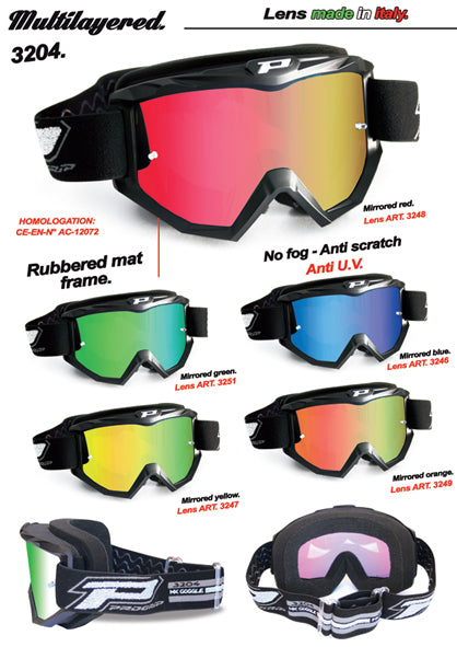 Goggles PG3204-184 Dark Side, Black Matt (Lens PG3247 Yellow Mirrored, Antiscratch, No Fog, Anti UV) 