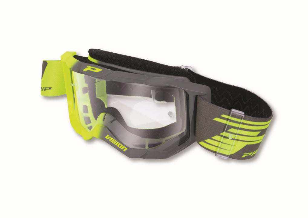 Goggles PG3300-347 TR Vision, Yellow Fluo/Grey (Lens PG3310 Transparent, Antiscratch, No Fog, Anti UV) 