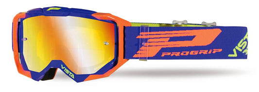 Goggles PG3303-272 FL Vista, Blue/Orange Fluo (Lens PG3347 Yellow Mirrored, Antiscratch, No Fog, Anti UV + PG3310 Free) 
