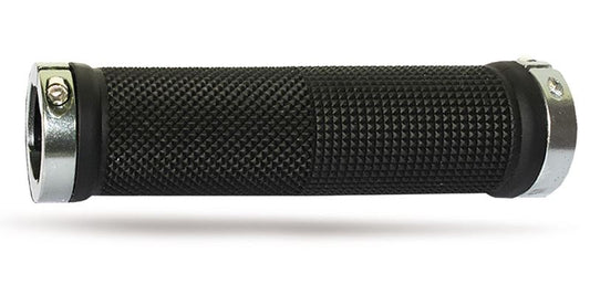 Grips PG999 ATV/Jet Ski/MTB (22+22mm, 120mm) Black with Silver Lock-On 