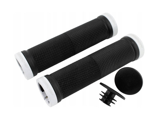 Grips PG999 ATV/Jet Ski/MTB (22+22mm, 120mm) Black with White Lock-On 