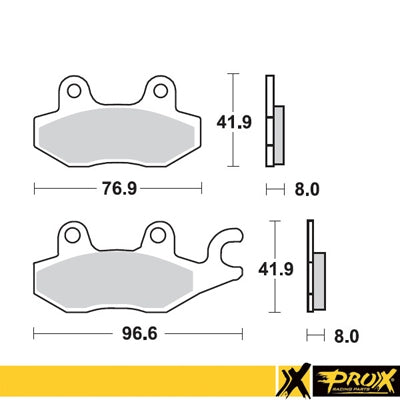 BRAKE PADS KH165 SUZUKI LT-R 450 '06-11, YAMAHA YFZ 450 '04-08 FRONT RIGHT