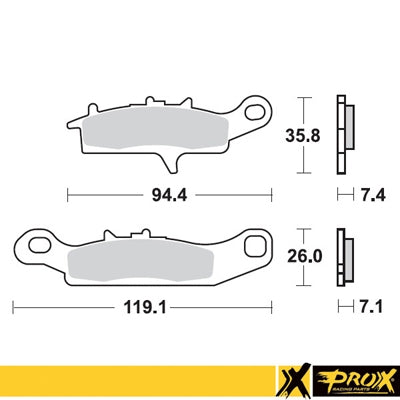 BRAKE PADS KH342 KAWASAKI KFX 450R 08-14, KVF 650 BRUTE FORCE '05-13 FRONT LEFT