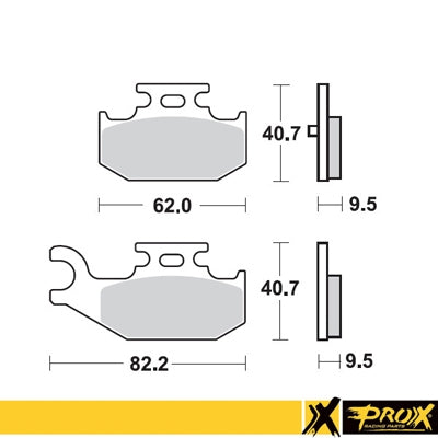 BRAKE PADS KH428 YAMAHA YFM 700 RAPTOR '06-11 REAR
