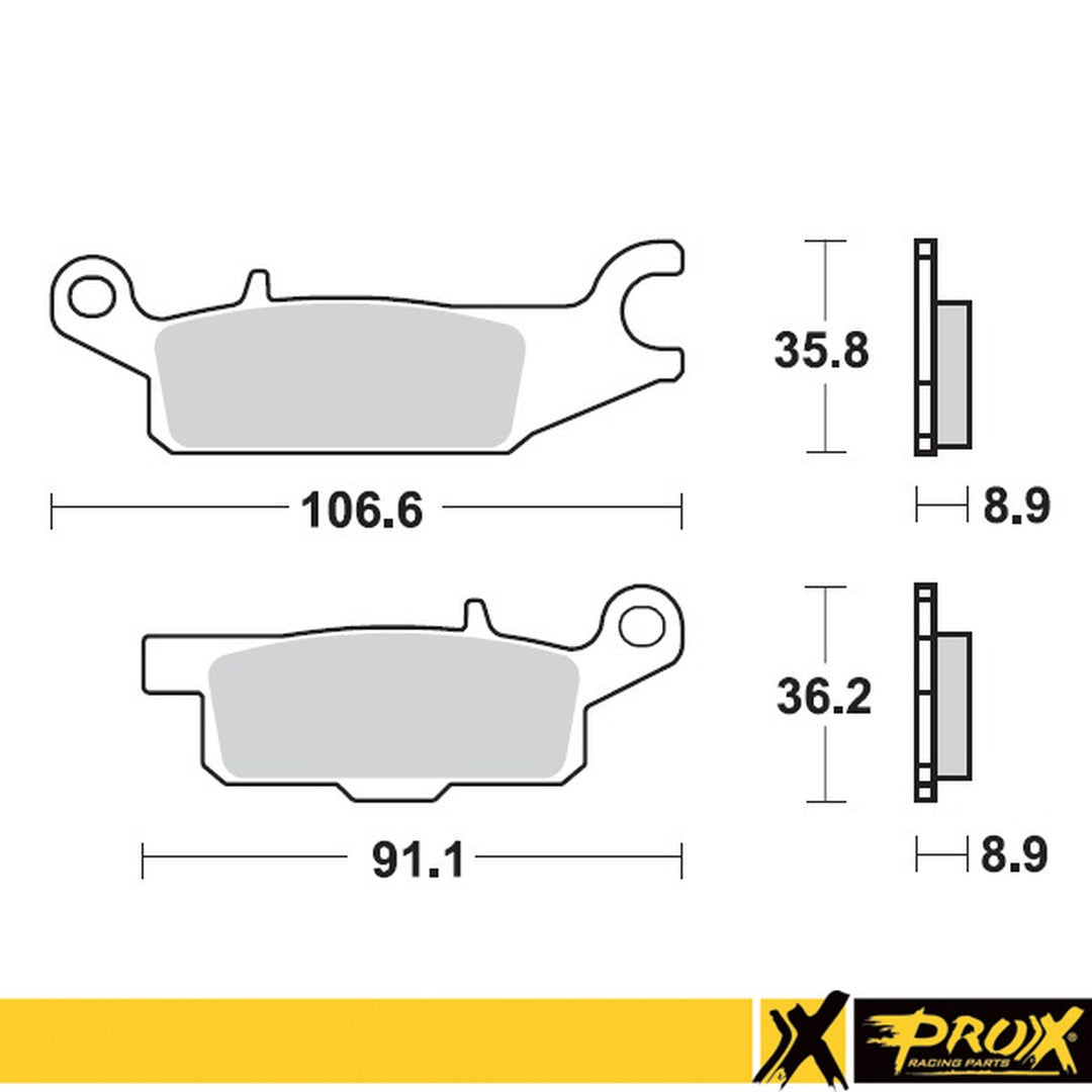 BRAKE PADS KH445 YAMAHA YFM 550 GRIZZLY '11-14, YFM 700 GRIZZLY '07-18 REAR LEFT