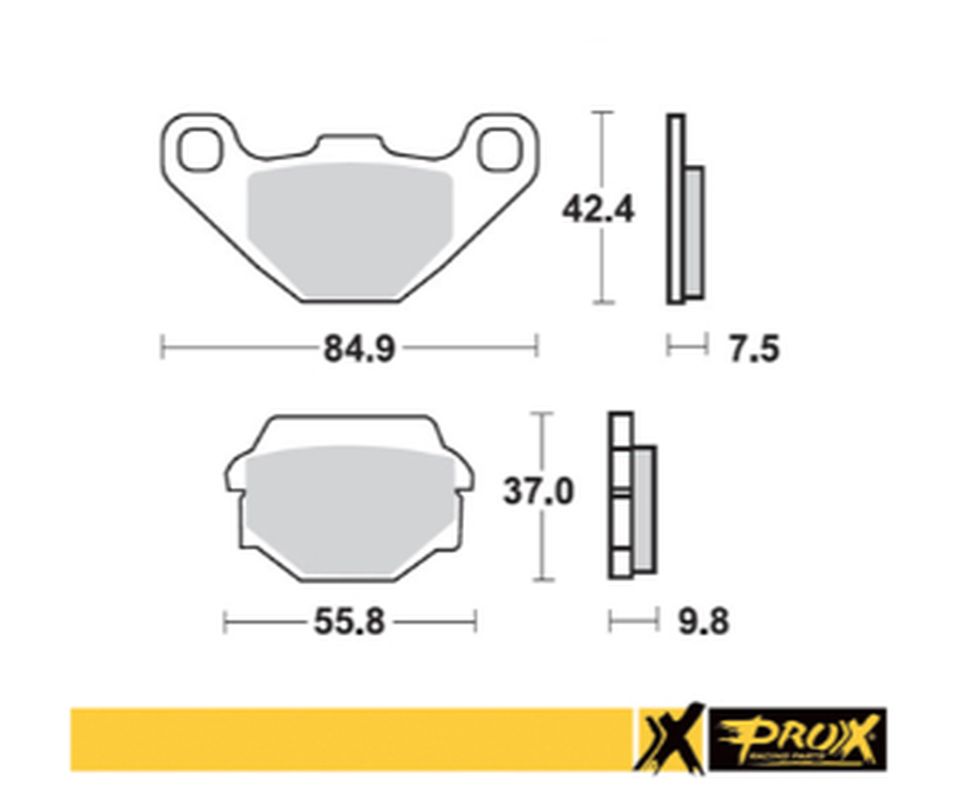 BRAKE PADS KH67/2/3 SINTER KAWASAKI KLR 650 '95-'07, KL 650 '87-'89, SUZUKI LT-A/F 500 VINSON '02-'07, KDX 200 '89-'92, KX 125 '87-'88, KMX 125 '86-'03