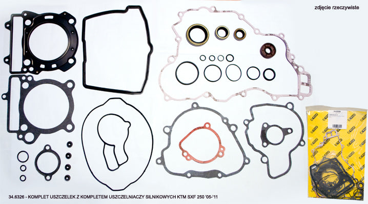 GASKET SET WITH ENGINE SEAL KIT KTM SXF 250 '05-'12, EXCF 250 07-13