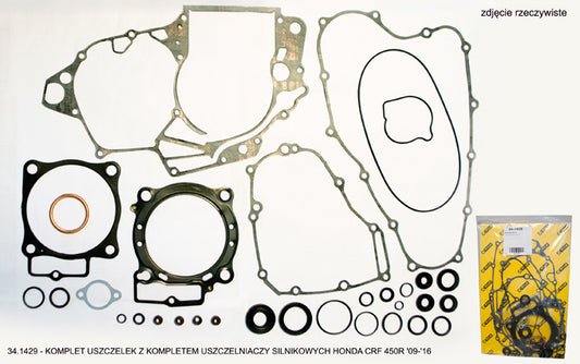 GASKET SET WITH ENGINE SEAL KIT HONDA CRF 450R '09-'16