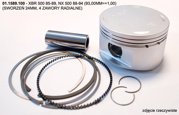 PISTON HONDA XBR 500 85-89, NX 500 88-94 (93.00MM=+1.00) (PIN 24MM, 4 RADIAL VALVES)