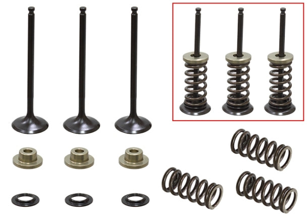 Intake Valves (Set of 2 with springs & retainers) Yamaha WR250F 01-13 Steel (XU-09519I, XU-09522I) (23x3.99x78.6mm) (23x3.98x80.1mm)