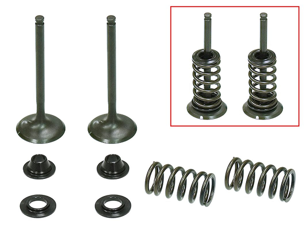 Exhaust Valves (Set of 2 with springs & retainers) Yamaha YZF450 03-09, WR450F 03-15, YFZ450 03-09, YFZ450R 09-20, YFZ450X 09-20, GasGas EC450F 13-15 Steel (MX-09524E) (27x4.5x77.2mm)