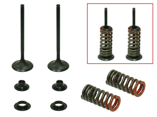 Exhaust Valves (Set of 2 with springs & retainers) Honda CRF250R 08-09 Steel (MX-09526E) (26x4.46x82.2mm)
