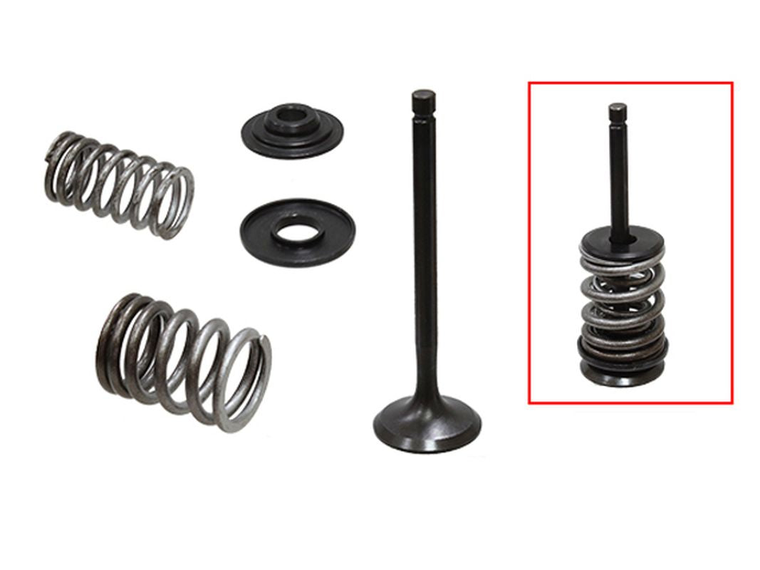 Exhaust Valve (Complete with springs & retainers) Yamaha TW200 87-16, TTR225 00-16, TTR230 00-16 Steel (MX-09518E, XU-09518E-2) (28.5x6x92.5mm)