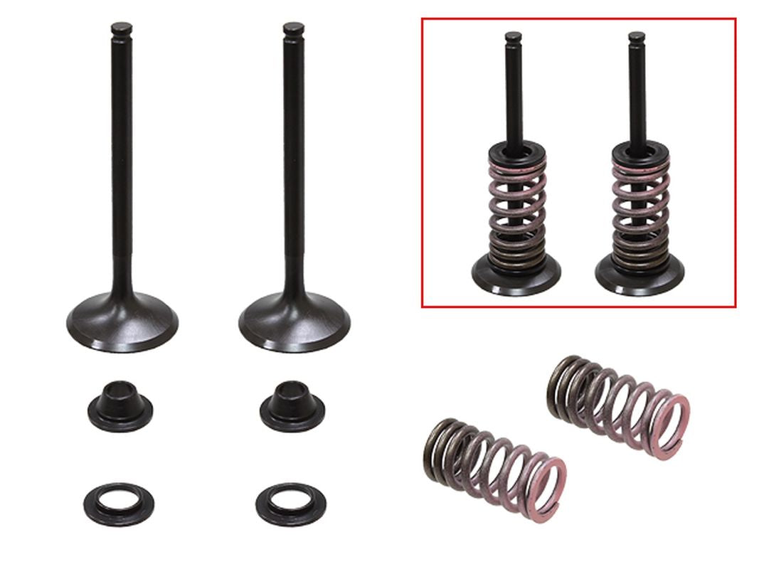 Exhaust Valves (Set of 2 with springs & retainers) Yamaha WRF450 16-20, YZF450 14-19, YZ450FX 16-20 Steel (MX-09554E) (35x5.45x85.77mm)