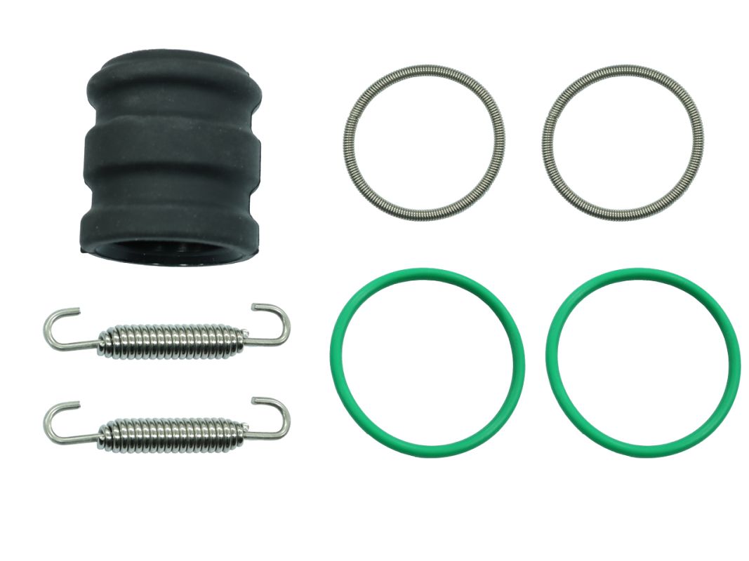 Exhaust Seal Kit (O-rings, rubber, springs) KTM EXC250 99-24, SX250 99-24, XC250 99-24, EXC300 99-24, SX300 99-24, XC300 99-24, EXC200 99-16, SX200 99-16, XC200 99-16, Husqvarna TC250 14-24, TE250 14-24, TE300 14-24, TX300 17-24