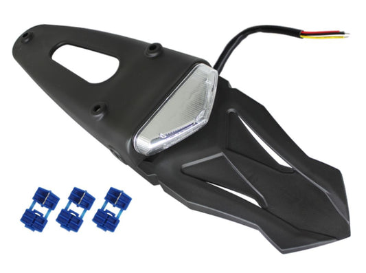 Universal Enduro Rear Fender with White LED Light (Homologated)