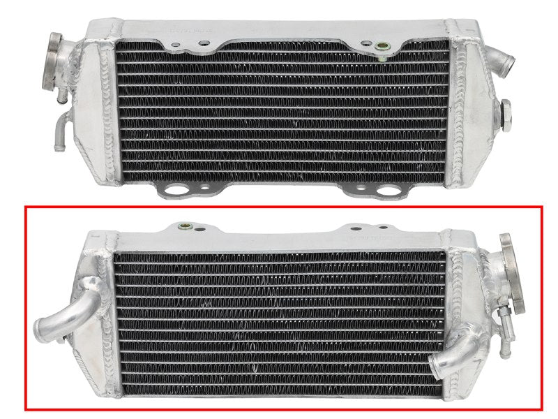 Radiator KTM SX 00-05, EXC 04-07, SX400 00-02, EXC400 00-02, SX450 00-02, EXC450 00-02, SX520 00-02, EXC520 00-02, SX525 00-05, EXC525 00-05 Reinforced Standard Capacity Left (with cap)