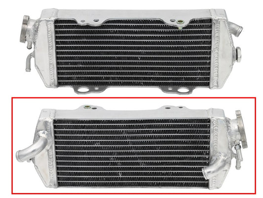 Radiator KTM SX 00-05, EXC 04-07, SX400 00-02, EXC400 00-02, SX450 00-02, EXC450 00-02, SX520 00-02, EXC520 00-02, SX525 00-05, EXC525 00-05 Reinforced Standard Capacity Left (with cap)