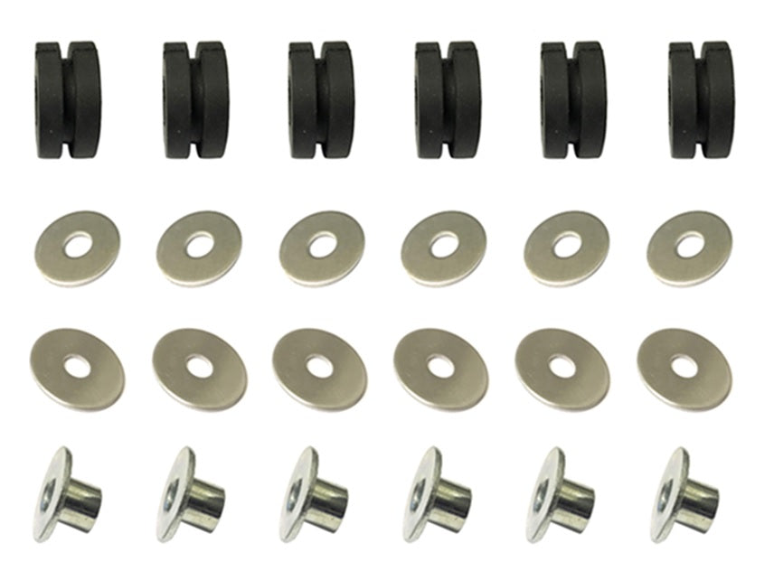 Radiator Mounts Honda, Kawasaki, Suzuki, Yamaha (6 sets: washers, spacers & rubbers)