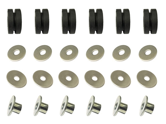 Radiator Mounts Honda, Kawasaki, Suzuki, Yamaha (6 sets: washers, spacers & rubbers)