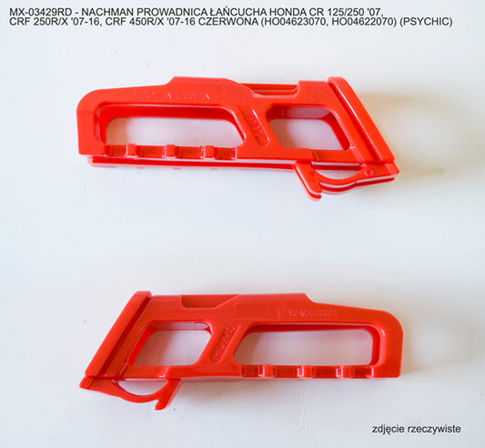 Chain Guide Honda CR125 07, CR250 07, CRF250R 07-25, CRF250X 07-17, CRF250RX 19-25, CRF450R 07-25, CRF450X 07-16, CRF450RX 17-25 Red