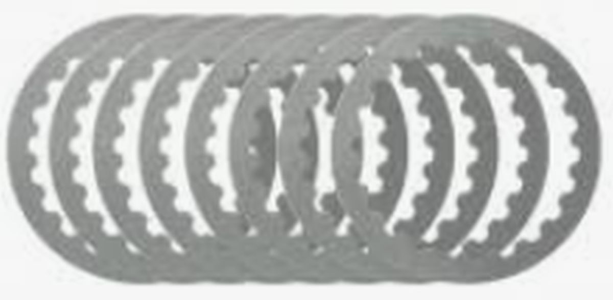 Clutch Steel Plates Kawasaki KXF450 06-16, KFX450R 08-14, KDX250 91-94, KX250 91 (7pcs) (PS071B)