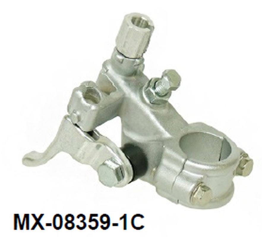 Clutch Lever Holder Honda CRF250 04-09, CRF450 04-09 Silver With Decompression Lever (OEM:53172-MEN-670)