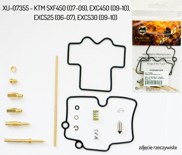 Carburetor Repair Kit KTM SXF450 07-12, EXC450 07-11, EXC530 09-11, EXC525 06-07 (26-1520) (per carb) (Jets 188,180,42,85)