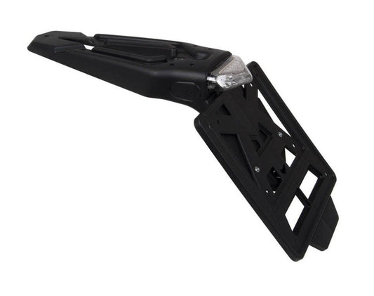 Universal license plate mount Street (additional rear fender/removable plate) with LED light (60-degree angle) color black