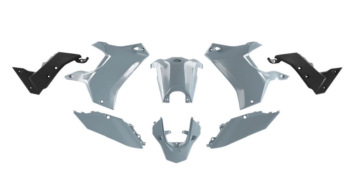 Plastics kit (without front fender) T7 Revolution YAMAHA Tenere 700 19-24 color black/gray