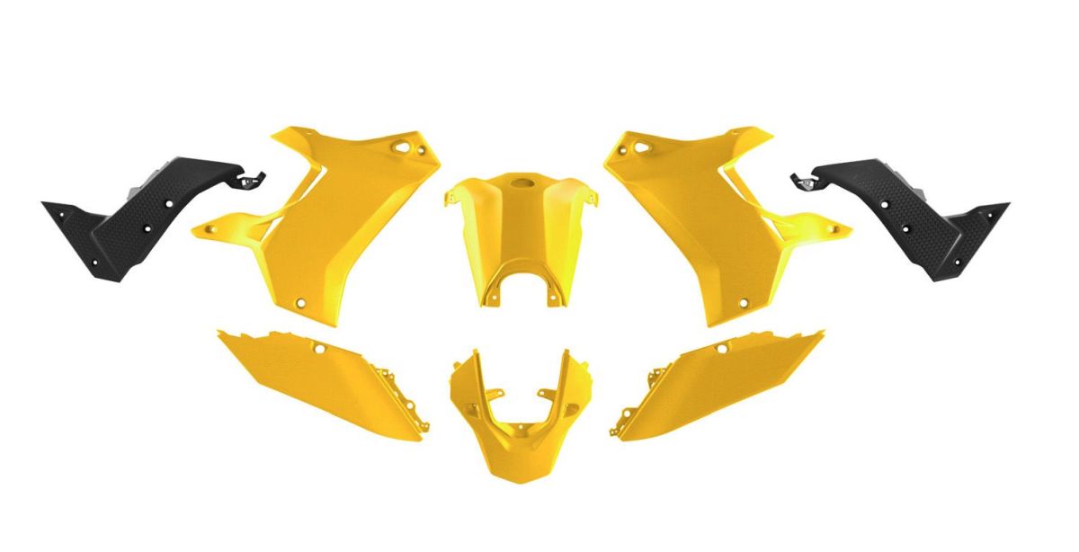 Plastics kit (without front fender) T7 Revolution YAMAHA Tenere 700 19-24 color black/yellow