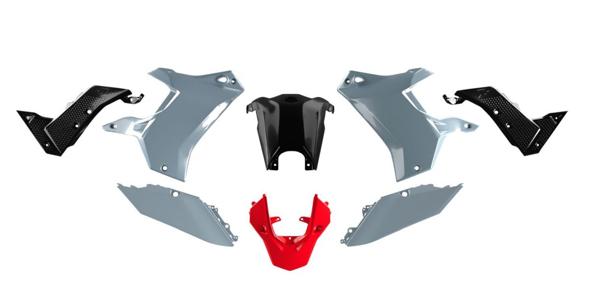 Plastics kit (without front fender) T7 Revolution YAMAHA Tenere 700 19-24 color gray/black/red