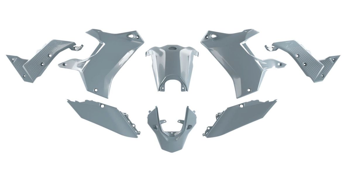 Plastics kit (without front fender) T7 Revolution YAMAHA Tenere 700 19-24 color gray