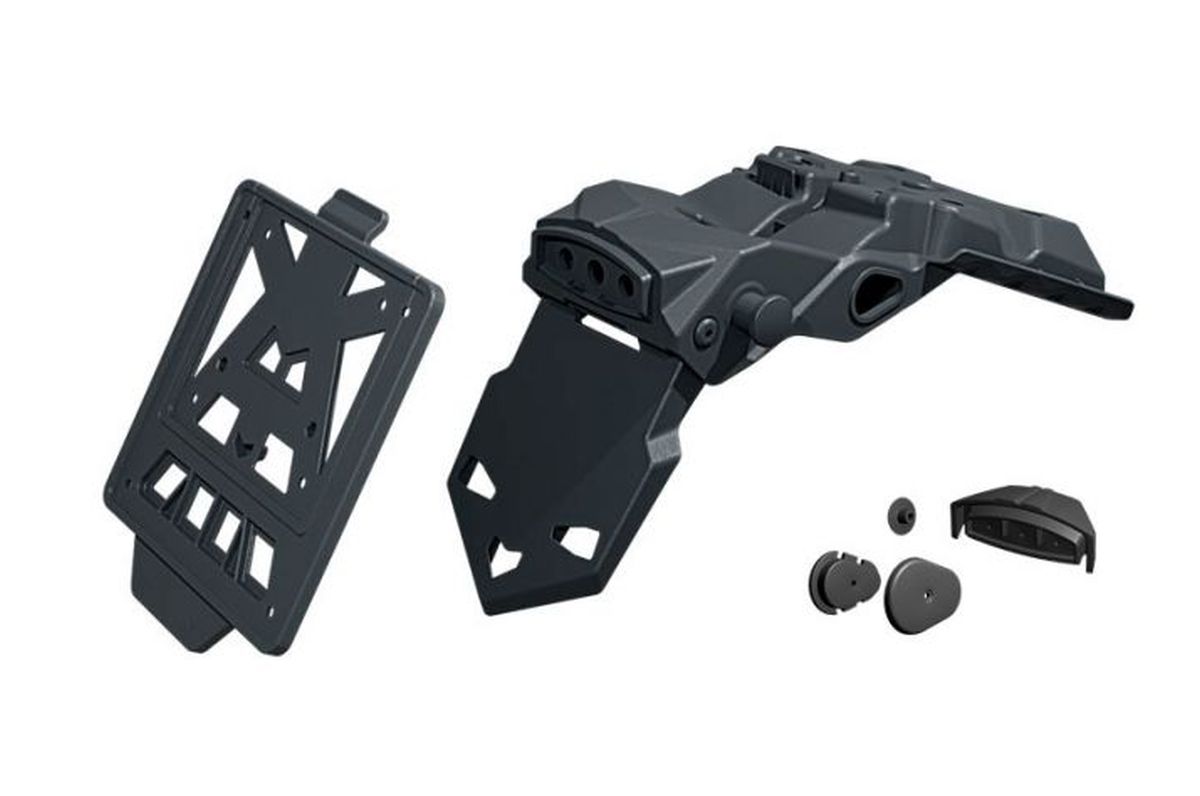 Rear wheel fender (with mudflap) adjustable 30° or 60° Revolution YAMAHA T7 Tenere 700 19-24 color black