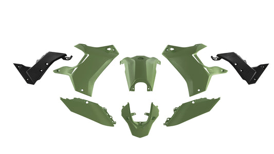 Plastics kit (without front fender) T7 Revolution YAMAHA Tenere 700 19-24 color black/dark green