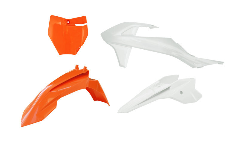 Plastics kit KTM SX 50 16-23, SX-E 3-5 20-24 color white/orange (OEM 23)