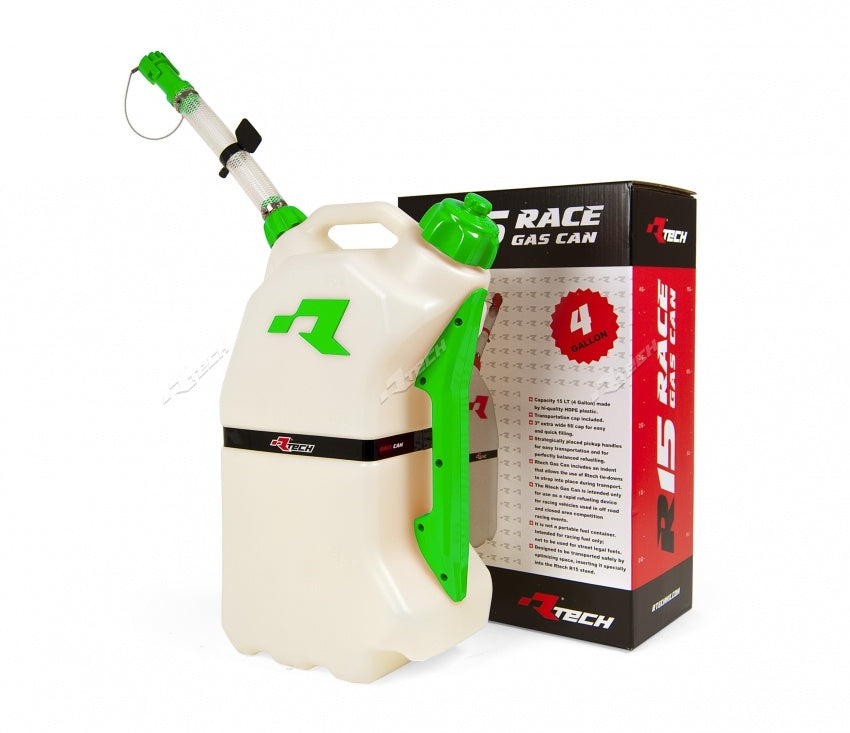 Quick-fill motorcycle canister 15L color green