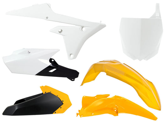 Plastics kit YAMAHA YZF 250 (14-18) YZF 450 (14-17) color white black yellow limited edition (with number plate) (YA318E101)