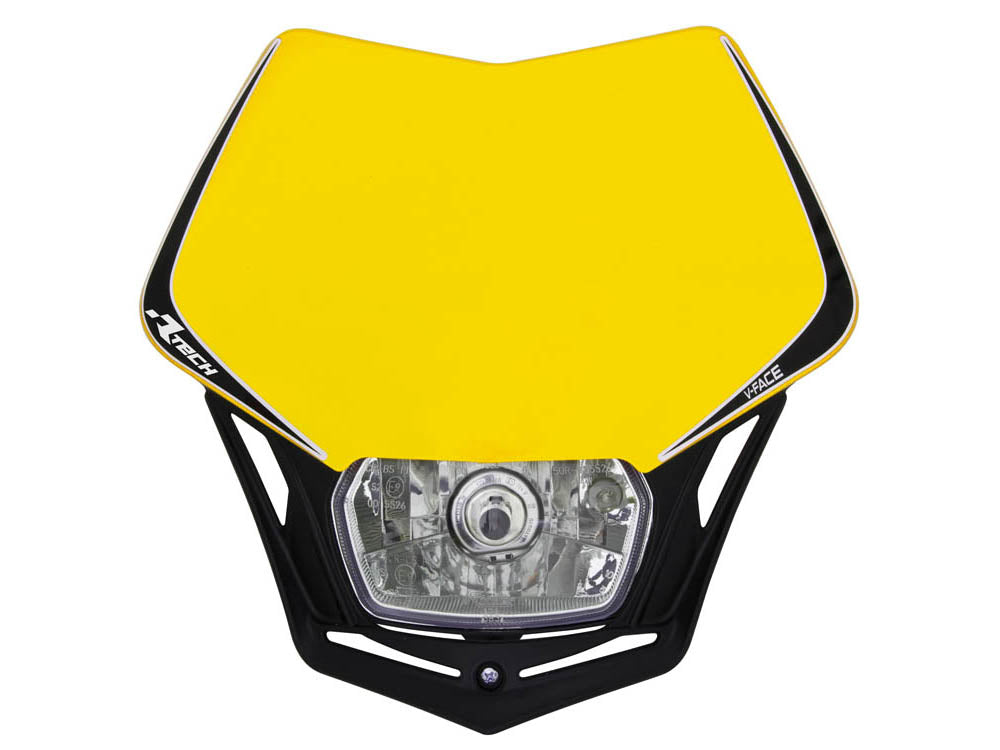 Front headlight V-Face color black/yellow