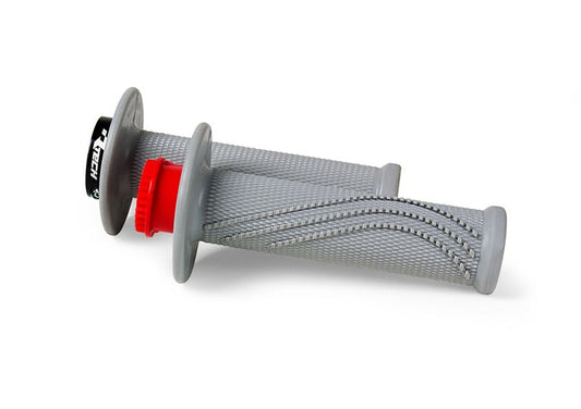 Grips R20 Lock-On (22+25mm) color gray + 3 throttle tube adapters for BETA motorcycles