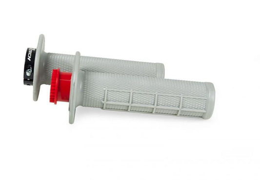 Grips R20 Lock-On (22+25mm) color gray (half waffle) + 8 throttle tube adapters