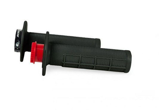 Grips R20 Lock-On (22+25mm) color black (half waffle) + 8 throttle tube adapters
