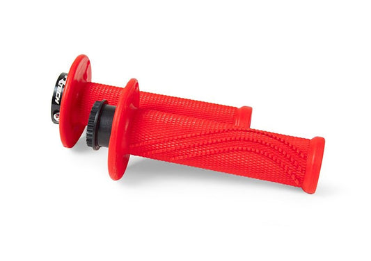 Grips R20 Lock-On (22+25mm) color neon red + 8 throttle tube adapters