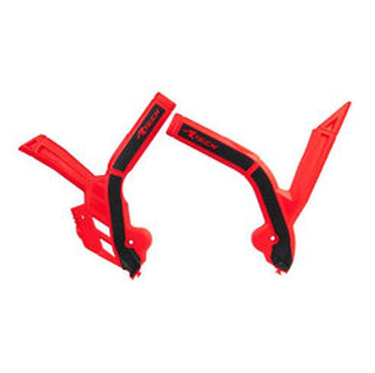 Frame guards (set) bi-material Super Grip HONDA CRF 450/RX 21 color red black