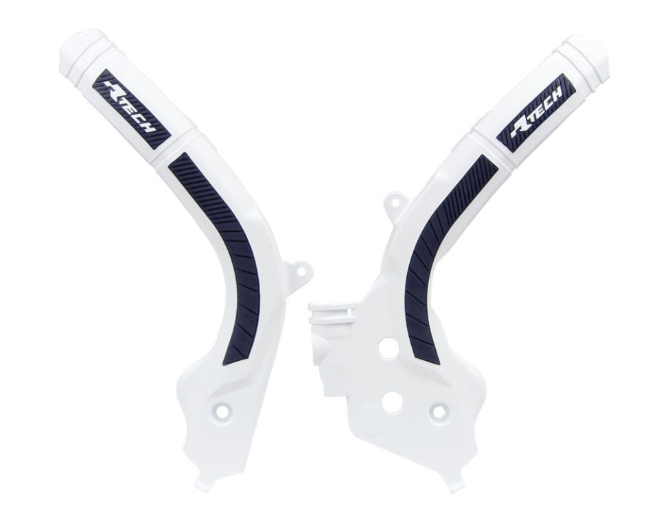 Frame guards (set) bi-material Super Grip KTM SX 150, 125 16-18, SX 250 17-18, EXC/EXCF 450, 350, 250 17-19, SXF 450, 350, 250 16-18 color white black