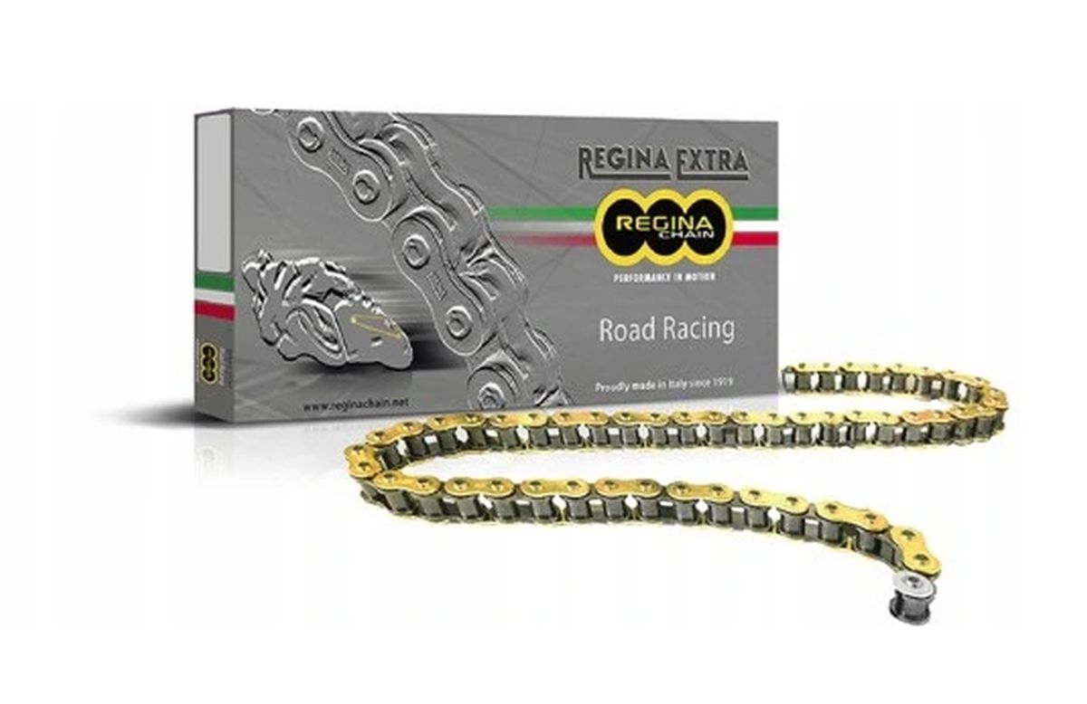 Drive chain 415 90GP4 (136 links) Road Racing color gold (415/136) (90GP4/1000) (non-O-ring)