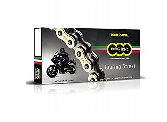 Drive chain 525ZRT (116 links) Z-ring Touring-Street up to 900 cc gold (clip + rivet link)
