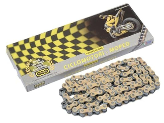 Drive chain 420OROY (112 links) Street up to 110 cc gold (124OROY/1012) (non-O-ring)